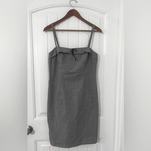 LOFT Black & White Pin Check Dress